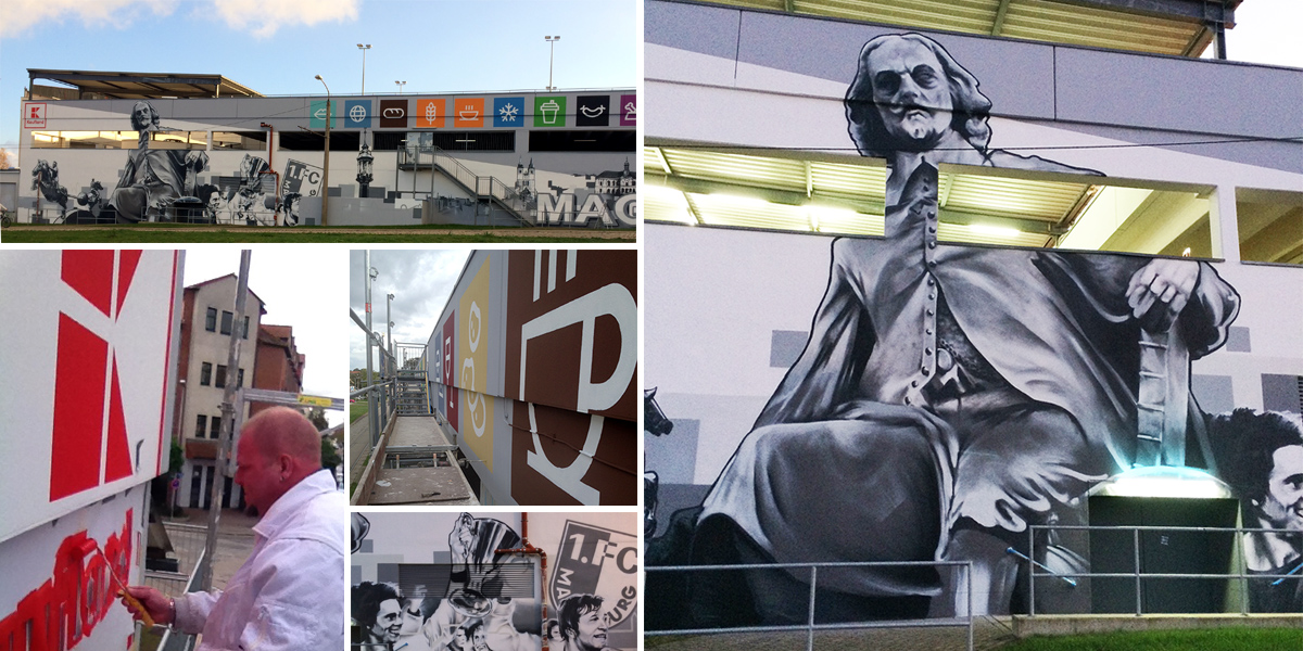 Kaufland Fassadengestaltung in Magdeburg