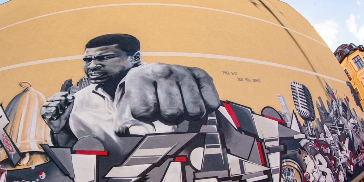 Muhamed Ali Graffiti Streetart Mural